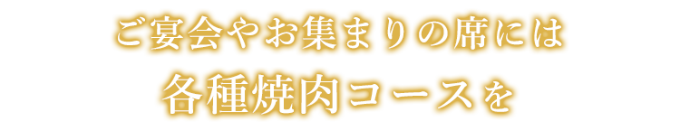 各種焼肉コースを